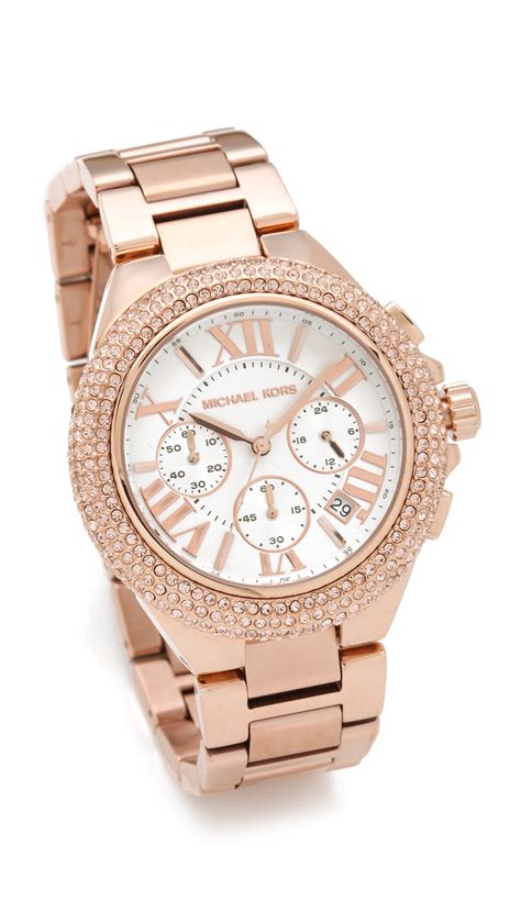 michael kors pink camille glitz chronograph watch|Pink Michael Kors Watches .